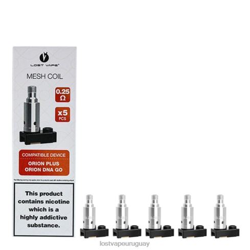 Lost Vape Orion más bobinas de reemplazo de ADN (paquete de 5) 0,25 ohmios - Lost Vape Near Me B8F4V36