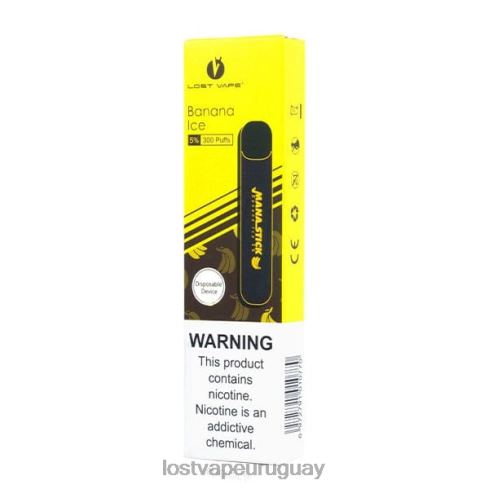 Lost Vape Mana palo desechable | 300 bocanadas | 1,2 ml hielo de plátano 5% - Lost Vape Amazon Uruguay B8F4V404