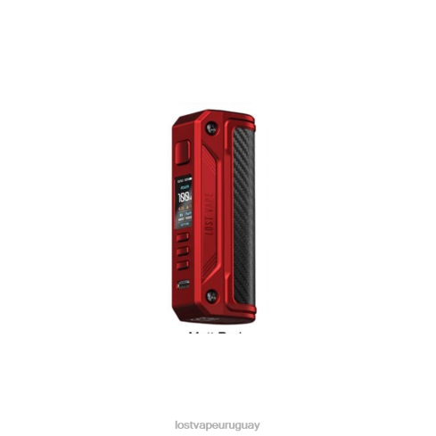 Lost Vape Thelema mod solo de 100w rojo mate/fibra de carbono - Lost Vape Sale Uruguay B8F4V253
